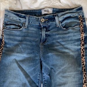 PAIGE Skinny Jean w/ Cheetah Stripe